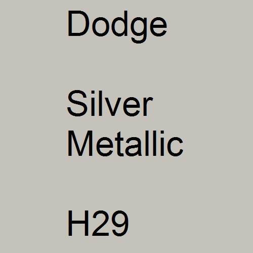 Dodge, Silver Metallic, H29.